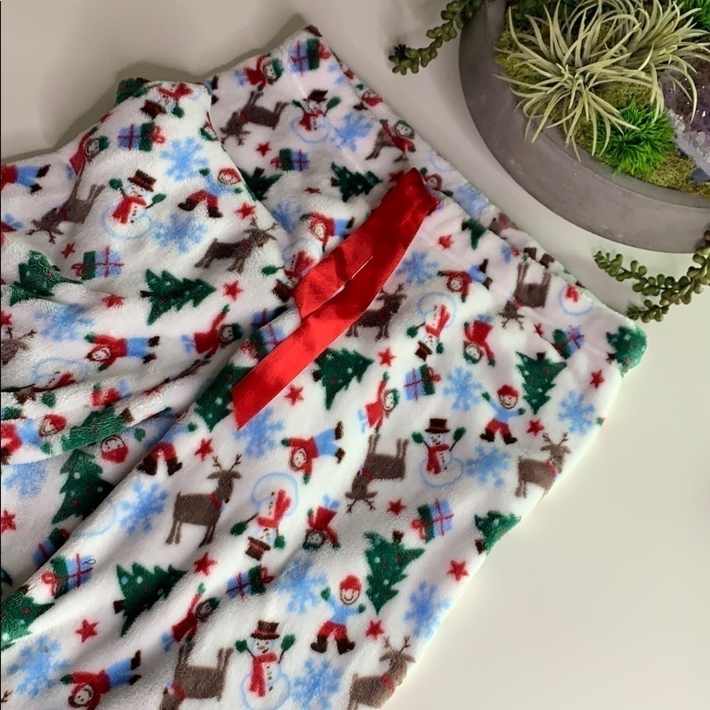 Holiday winter cozy Soft Fleece Cheerful Pants medium graphic print